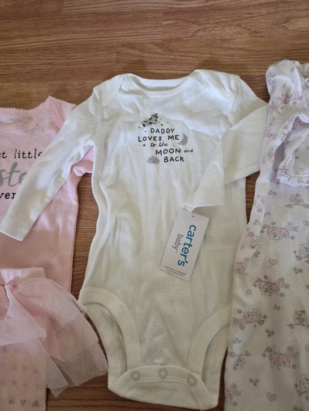 Carter's Girl's 6M Bundle 5pc NEW 'Best Little Sister Ever' Tutu Set Pink